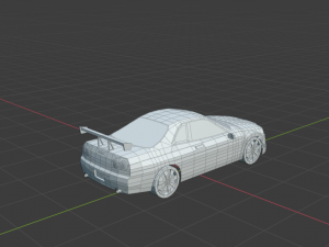 Nissan Skyline low poly game ready Low-poly Low-poly Modello 3D