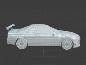 Nissan Skyline low poly game ready Low-poly Low-poly Modello 3D