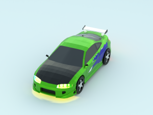 MITSUBISHI ECLIPSE low poly game ready Low-poly Low-poly 3D 모델