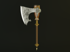 Stylized scandinavian axe high poly Free 3D 모델