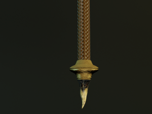 Stylized scandinavian axe high poly Free Model 3D