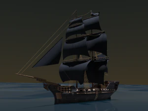 Pirate Ship PBR game ready 3D Model