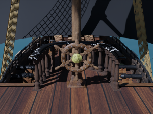 Pirate Ship PBR game ready Modelo 3D