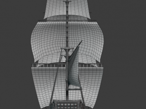 Pirate Ship PBR game ready Modelo 3D