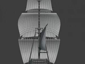 Pirate Ship PBR game ready 3D Model