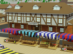 Low poly Village pbr game ready Low-poly 3D 模型