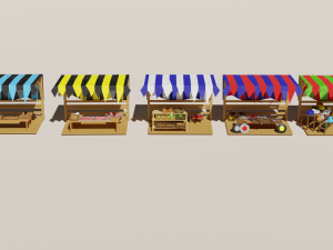 Low poly Village pbr game ready Low-poly 3D 模型