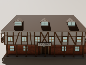 Low poly Village pbr game ready Low-poly 3D 模型