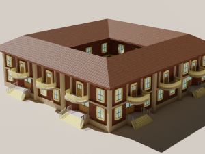Low poly Village pbr game ready Low-poly 3D 模型