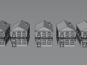 Low poly Village pbr game ready Low-poly 3D 模型