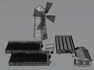 Low poly farm pbr game ready Free low-poly Model 3D