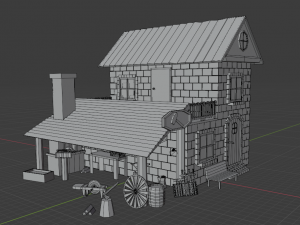 Low poly forge pbr game ready Free low-poly 3D Модель