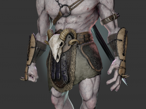 Ork Warrior-Low poly-Game ready-Rigged 3D-Modell