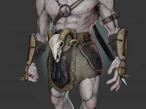 Ork Warrior-D&uuml;ş&uuml;k &ccedil;oklu Oyuna hazır Arma 3D Model