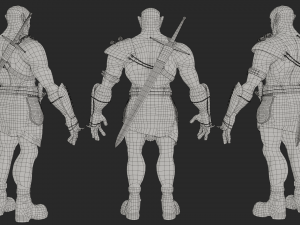Ork Warrior-Low poly-Game ready-Rigged 3D Model