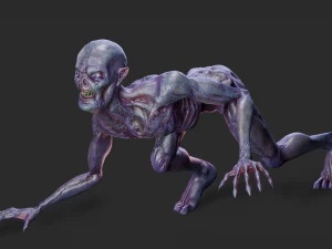 Mostro Ghoul -Low poly - Gioco pronto - Truccato Modello 3D