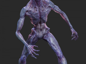 Ghoul Monster -Low poly - Game Ready - Rigged Model 3D