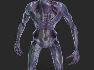 Ghoul Monster -Low poly - Game Ready - Rigged Model 3D