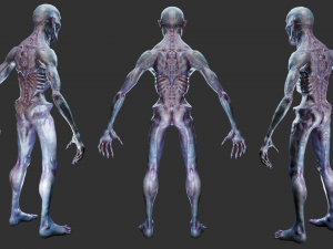 Ghoul Monster -Low poly - Game Ready - Rigged Model 3D