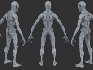 Ghoul Monster -Low poly - Game Ready - Rigged Model 3D