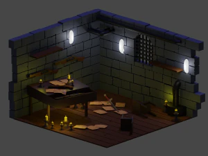 Sala Steampunk Modello 3D