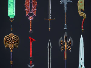 Fantasy Weapon Pack 3D Model