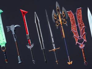 Fantasy Weapon Pack 3D Model