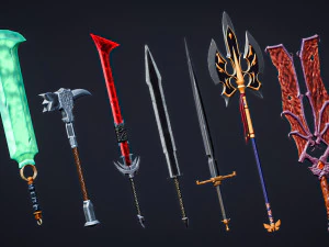 Fantasy Weapon Pack 3D Model