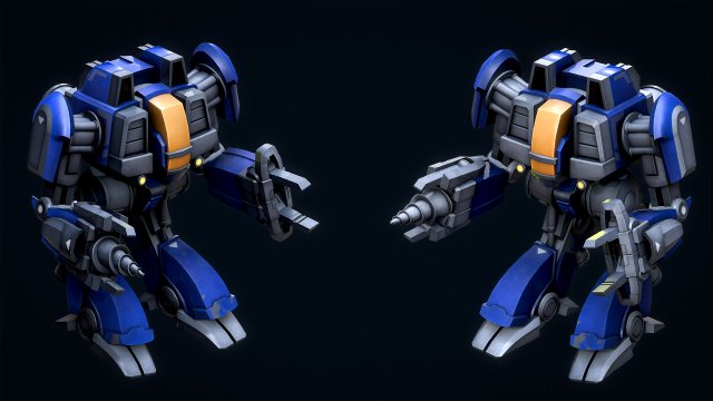 Mining Robot 3D Model .c4d .max .obj .3ds .fbx .stl .blend 