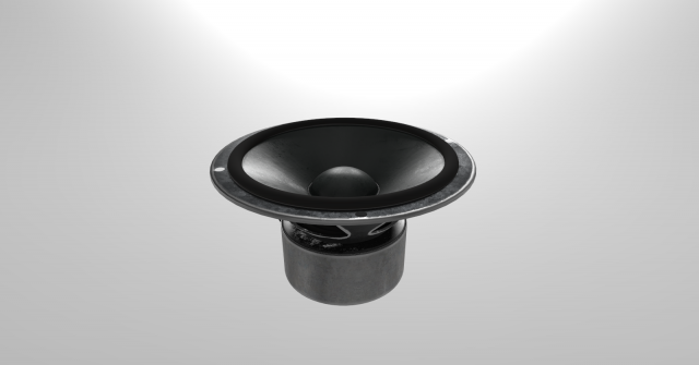 Speaker High Poly 3D Model .c4d .max .obj .3ds .fbx .stl .blend 