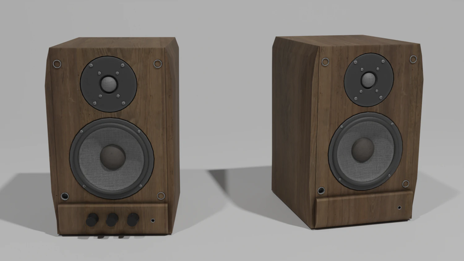 Two speaker 3D Model .c4d .max .obj .3ds .fbx .stl .blend 