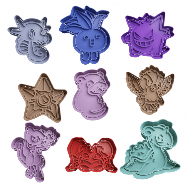 Set Pokemon 3D 프린트 모델 .c4d .max .obj .3ds .fbx .stl .blend 