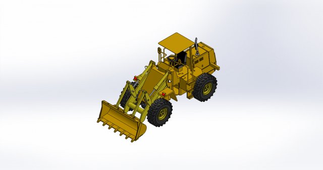 Wheel Loader Model 3D .c4d .max .obj .3ds .fbx .stl .blend 