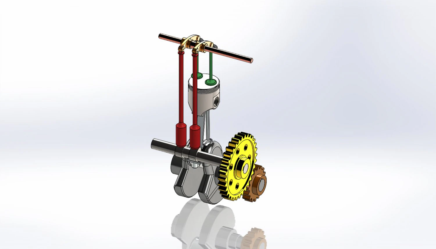Single Cylinder Engine 3D Model .c4d .max .obj .3ds .fbx .stl .blend 