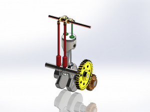 Single Cylinder Engine 3D Model