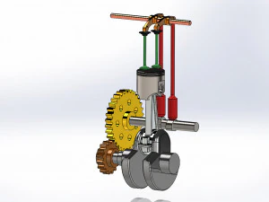 Single Cylinder Engine 3D Model