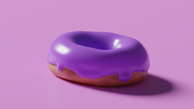 Donut 3D Model .c4d .max .obj .3ds .fbx .stl .blend