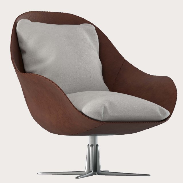 Swivel Armchair 3D 模型 .c4d .max .obj .3ds .fbx .stl .blend 