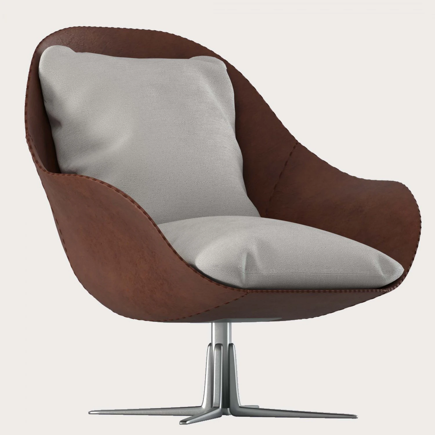 Swivel Armchair 3D Model .c4d .max .obj .3ds .fbx .stl .blend 