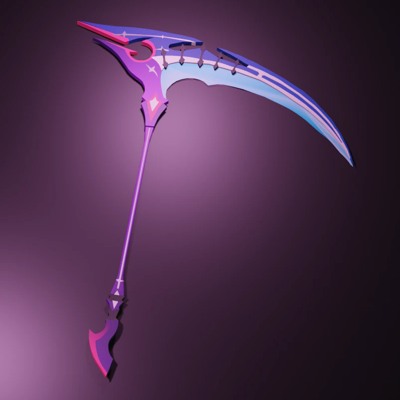 Anime Scythe Version 1 3D Model .c4d .max .obj .3ds .fbx .stl .blend 