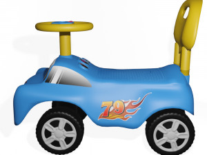 Childrens car for push-off for sports 3D Model