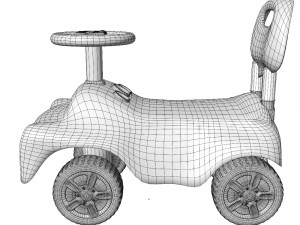 Childrens car for push-off for sports 3D Model