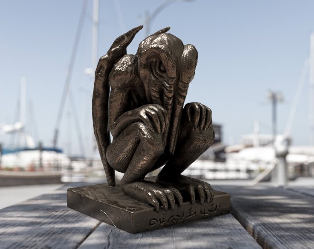 Bronze figurine of Cthulhu Modelo 3D .c4d .max .obj .3ds .fbx .stl .blend 