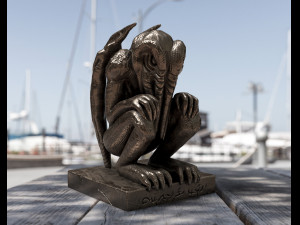 Bronze figurine of Cthulhu 3D Model
