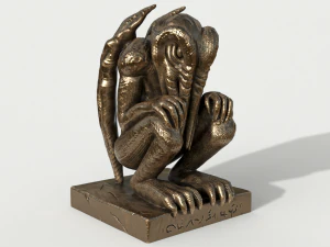 Bronze figurine of Cthulhu 3D Model