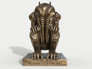 Bronze figurine of Cthulhu 3D Model