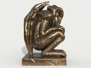 Bronze figurine of Cthulhu 3D Model