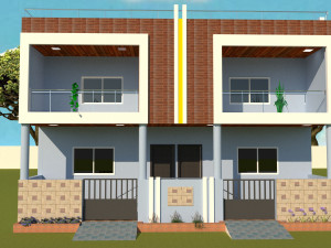 3D elevation of residential building Model 3D