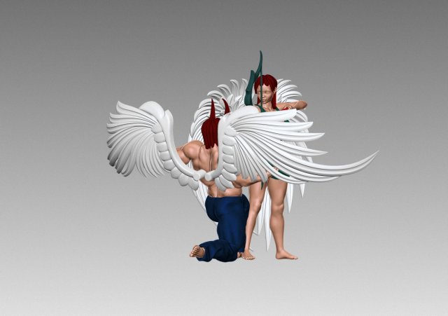 Angels Model Cetak 3D .c4d .max .obj .3ds .fbx .stl .blend 