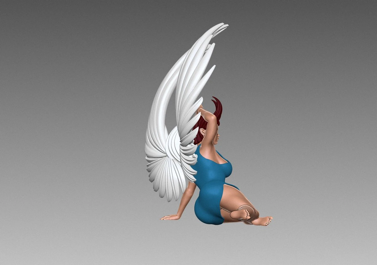 Angel 3D Print Model .c4d .max .obj .3ds .fbx .stl .blend 